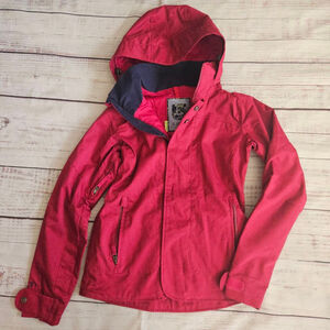 Burton Pink Zip Up Hooded Snowboarding Ski Winter Sport Jacket Womens XS Dryride